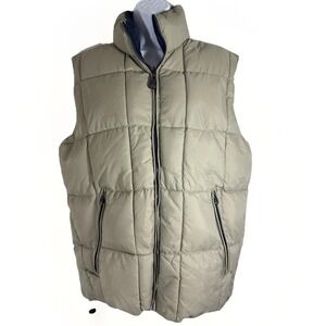 Avalon Sport Puffer Vest Womens L Olive‎ Quilted Down Nylon Zip Front Gorpcore